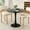 Black, variant on Farini 31.5" Round Dining Table, Wood Top with Metal Pedestal Base, Seats 2-4 People, White