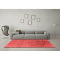 thumbnail image 3 of Ahgly Company Indoor Round Oriental Red Industrial Area Rugs, 4' Round, 3 of 4