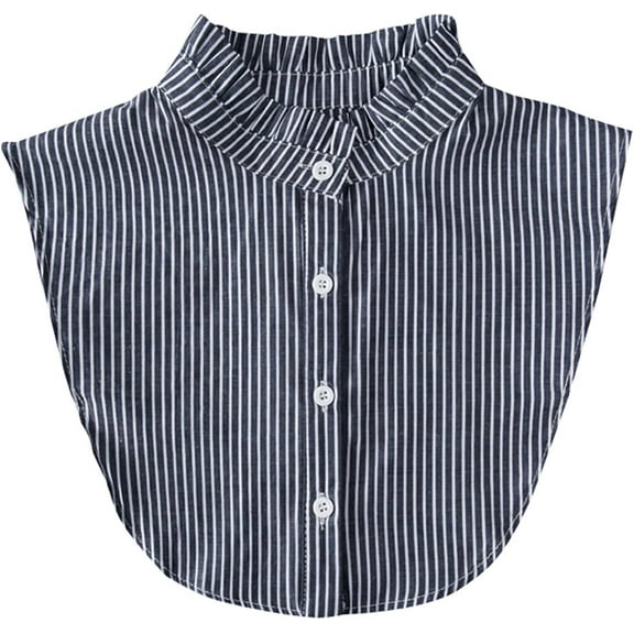 CAILDANL Striped Detachable Fake Collar Half Shirt Blouse Collar Faux False Collar Elegant for Women Girls