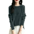 thumbnail image 4 of Endives Womens Thermal Underwear Top Crew Neck Plush Top Long Sleeve Thin Fashion Pullover Tops Plus Size S-5XL, 4 of 4