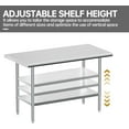 thumbnail image 2 of JINSEED Stainless Steel Work Table, 48 x 24 inch Commercial Food Prep Worktable, Heavy Duty Work Table for Kitchen, Restaurant, Hotelh, 2 of 8