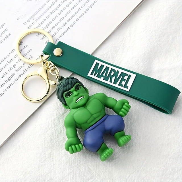 Marvel Avengers Keychain Collection - Iron Man, Hulk, Thor, Captain America, Spider-Man Figures - Handcrafted Office Accessories for Fans