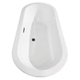 thumbnail image 4 of Soho 68 Inch Freestanding Bathtub in White with Floor Mounted Faucet, Drain and Overflow Trim in Matte Black, 4 of 7