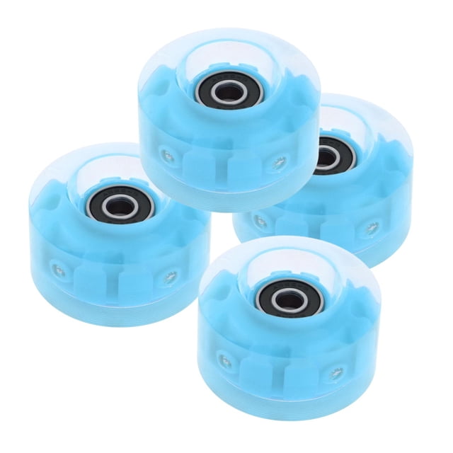 Paquete de 4 ruedas LED luminosas para patines con rodamientos para patinaje de Azul Sunnimix ruedas de patines