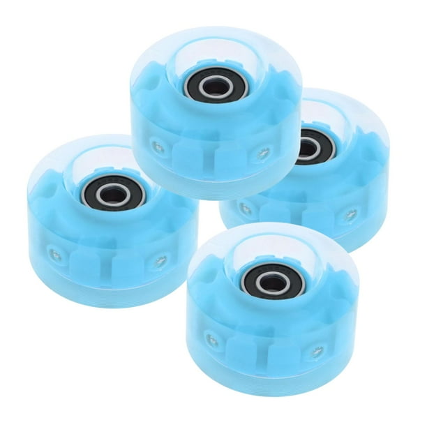 Paquete de 4 ruedas LED luminosas para patines con rodamientos para patinaje de Azul Sunnimix ruedas de patines