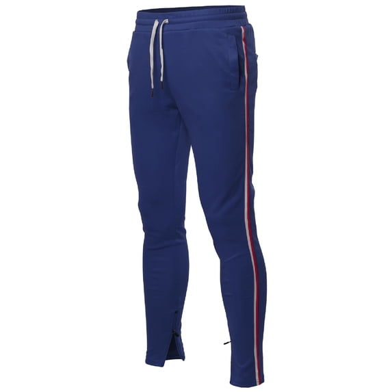 FashionOutfit Men's Side Stripe Ankle Zipper Track Pants