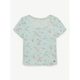 thumbnail image 4 of Justice Girls Pretty Henley Top, Sizes XS - XLP, 4 of 6
