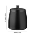 thumbnail image 2 of Yucurem Smokeless Odorless Windproof Ashtray with Lid Metal Tabletop Ash Tray Indoor Storage (Black), 2 of 6
