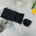 thumbnail image 3 of Soft PU Sunglass Case Double Storage Pouches Compact Travel Design Squeeze Top Sunglass Bag, 3 of 13