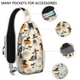 thumbnail image 2 of Sling Backpack,Black Cat Pumpkin Halloween Pattern Crossbody Bag with Water Bottle Holder,Waterproof Sling Bag for Men/Women with Chest Phone Holder for Hiking,Travel, 2 of 6