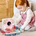 thumbnail image 6 of Kids Pretend Makeup Set, Simulation Cosmetic Case, Portable Travel Backpack, Role-Play Dress-Up Toy, Safe ABS Plastic, Fun Gift for Girls, Birthday, Christmas, Interactive Playtime, 6 of 6