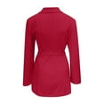 thumbnail image 4 of Vedolay Womens Tops Casual Women's Business with Lined Double Suit Jacket with Pockets,Red L, 4 of 5