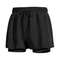 thumbnail image 3 of POIUYTR Men Casual Gym Sweat Shorts Summer Loose Elastic Waist Double Layers Short Pants Quickly Dry Breathable Solid Color Shorts, 3 of 5