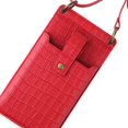 thumbnail image 5 of Bolso bandolera vintage de piel sintética para teléfono, bolso de hombro, cartera para teléfono móvil rojo, 5 of 5