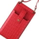 thumbnail image 5 of Bolso bandolera para teléfono móvil para mujer, bolso de hombro, monedero, cartera con ranura para tarjetas rojo, 5 of 5