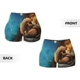 thumbnail image 5 of Fotbe Squirrel Sleeping In Tree Seamless Shorts, Womens Workout Shorts High Waist Stretch Booty Short for Gym/Yoga/Running/Biking-Large, 5 of 9