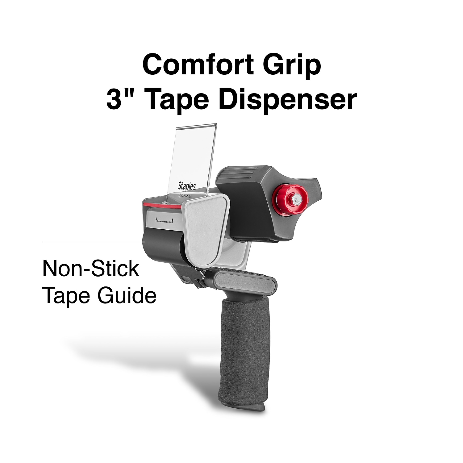 Staples Comfort Grip 3" Packing Tape Dispenser Gray (ST56467)