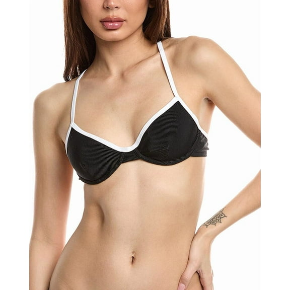 Beach Riot womens  Kori Bikini Top, m, Black
