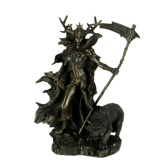 Veronese Design 10.4 Inch Hel Norse Goddess of Underworld Antique Bronze Sculpture