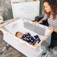 thumbnail image 3 of Dream On Me Flora Bassinet with Carry Bag , Compact & Modern, Confetti Blue, 3 of 12
