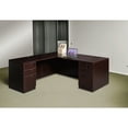thumbnail image 5 of Boss Office Products 71 Inch Executive L-Shape Corner Desk with Dual Box/Box/File Storage Pedestals, Mahogany, 5 of 6