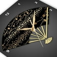 thumbnail image 3 of 3dRose, Japanese fan with various bronze textures, 13x13 Wall Clock, 3 of 8