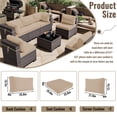 thumbnail image 5 of YLLN 14-Piece Sofa Cushion Set, 4in Thick Replacement Cushions For Outdoor Furniture, Water-Resistant Patio Outdoor Sectional Cushions, For 6-Seat Sectional Patio Conversation, 5 of 8