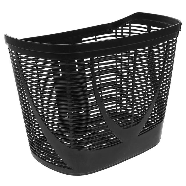 OUNONA Daily Use Bike Basket Kids Plastic Black 1Pack