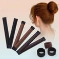 thumbnail image 4 of Magic Band Holder - Women Hair Bun Maker Easy Magic Donut Styling Band, Twist Updo Holder DIY Tool for Quick & Neat Hair Styling, Convenient for All Women, Travel-Friendly, Durable Faux Hair Fabric, 4 of 8