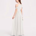 thumbnail image 4 of Fesfesfes Girl's Long Maxi Performance Dress Solid Color Breathable A-Line Dresses for Kids,Elegant Casual Holiday Dress,Princess Style Flared Dress(White,3-4 Years), 4 of 5