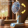 thumbnail image 5 of FEISHENTT Desk Fan,Blue Small Fans For Bedroom,Usb Rechargeable Quiet Cooling,Portable Tabletop,Vintage Personal With 3 Speeds,Powerful Airflow For Home Outdoor Travel School Kitchen Car Use, 5 of 8