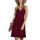 thumbnail image 4 of Mini vestido de vacaciones sin mangas con cuello en V informal sólido de verano para mujer a la moda Fridja  hjkh6568, 4 of 8