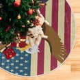 thumbnail image 5 of FMSHPON American Flag Tree Skirt Independence Day Xmas Christmas Tree Skirt Stand Mat for Holiday Party Decoration Indoor Outdoor 36 inches, 5 of 6
