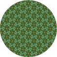 thumbnail image 1 of Ahgly Company Indoor Round Patterned Green Snake Green Area Rugs, 4' Round, 1 of 6