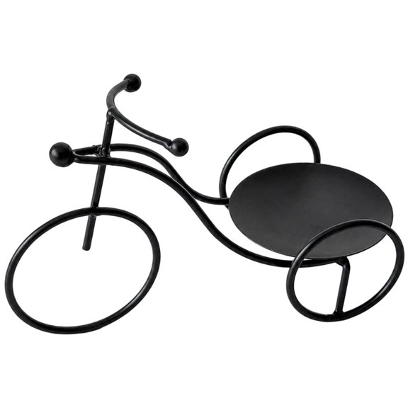 Vjnyvs Romantic Tricycle Candle Holder, Black Iron Candlestick for Room Decor