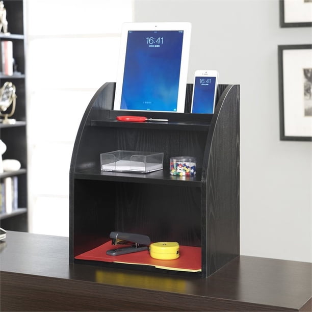 Convenience Concepts Designs2Go Desktop Organizer with Shelf in Black