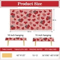 thumbnail image 4 of Valentine''s Day Red Love Heart Rectangle Tablecloth 60x120 Inch, Buffalo Plaid Polka Dot Farmhouse Decorative Table Cloth Dining Table Cover, Anniversary Wedding Dinner Party Picnic Decoration, 4 of 6