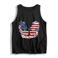 thumbnail image 5 of Lydpxz Womens 4th of July Tank Tops Plus Size Patriotic American Flag Graphic Tees Loose Fit Sleeveless T Shirts Camisole Breathable Crewneck Tanks, 5 of 6