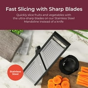 Mueller Living Mandoline Stainless Steel Slicer for Cooking, Julienne, Vegetable & Fruit Chopper