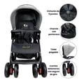 thumbnail image 3 of Carriola Gemelar para Bebe THE BABY SHOP gris plegable Reclinable, 3 of 8