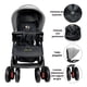 thumbnail image 3 of Carriola Gemelar para Bebe THE BABY SHOP gris plegable Reclinable, 3 of 8