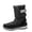 Black, variant on Womens Plus Size Warm Snow Boots Fashion Casual Versatile Fleece Lined Thick Fall Winter Trendy Slimming Comfortable Boots For Wide Feet Snow Boots For Women