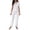 Pink, variant on QQAMB Women Lounge Set Two Piece Pajamas Casual Print Short Sleeve Nightwear Sets Loose Lace V-Neck Sleepwear Set Red S