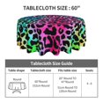 thumbnail image 5 of YFYANG 60 inch Round Table Cloth, Reusable Polyester Rainbow Color Animal Print Table Cover for Indoor Outdoor Kitchen Restaurant Table Decoration Tablecloths, 5 of 8