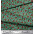 thumbnail image 2 of Soimoi Poly Georgette Fabric Leaves & Rose Floral Print Sewing Fabric Yard 42 Inch Wide, 2 of 3