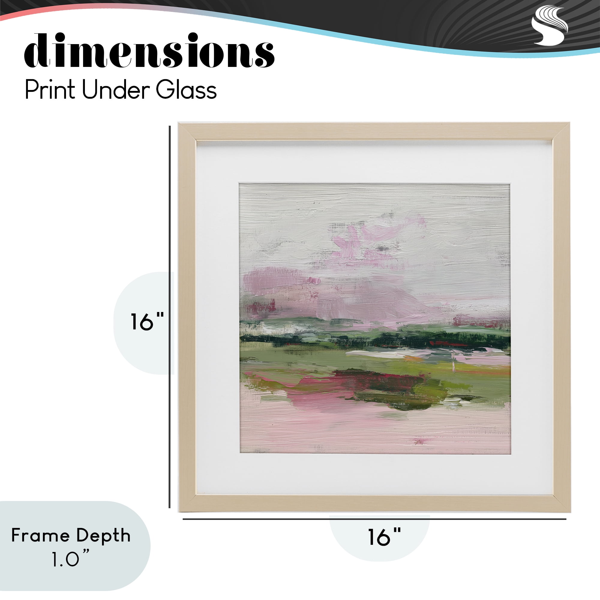 Stupell Industries Hills In Bloom Abstraction Birch Framed Print Under Glass, design by Svetlana Aleynikova