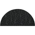 thumbnail image 1 of Indoor Outdoor custom size area rugs made in USA pattern Geometrical comes in Ten colors and Nine shapes rectangular,round,square,runners,oval,half round - Black, 60" x 120" Half Round Area Rugs, 1 of 1