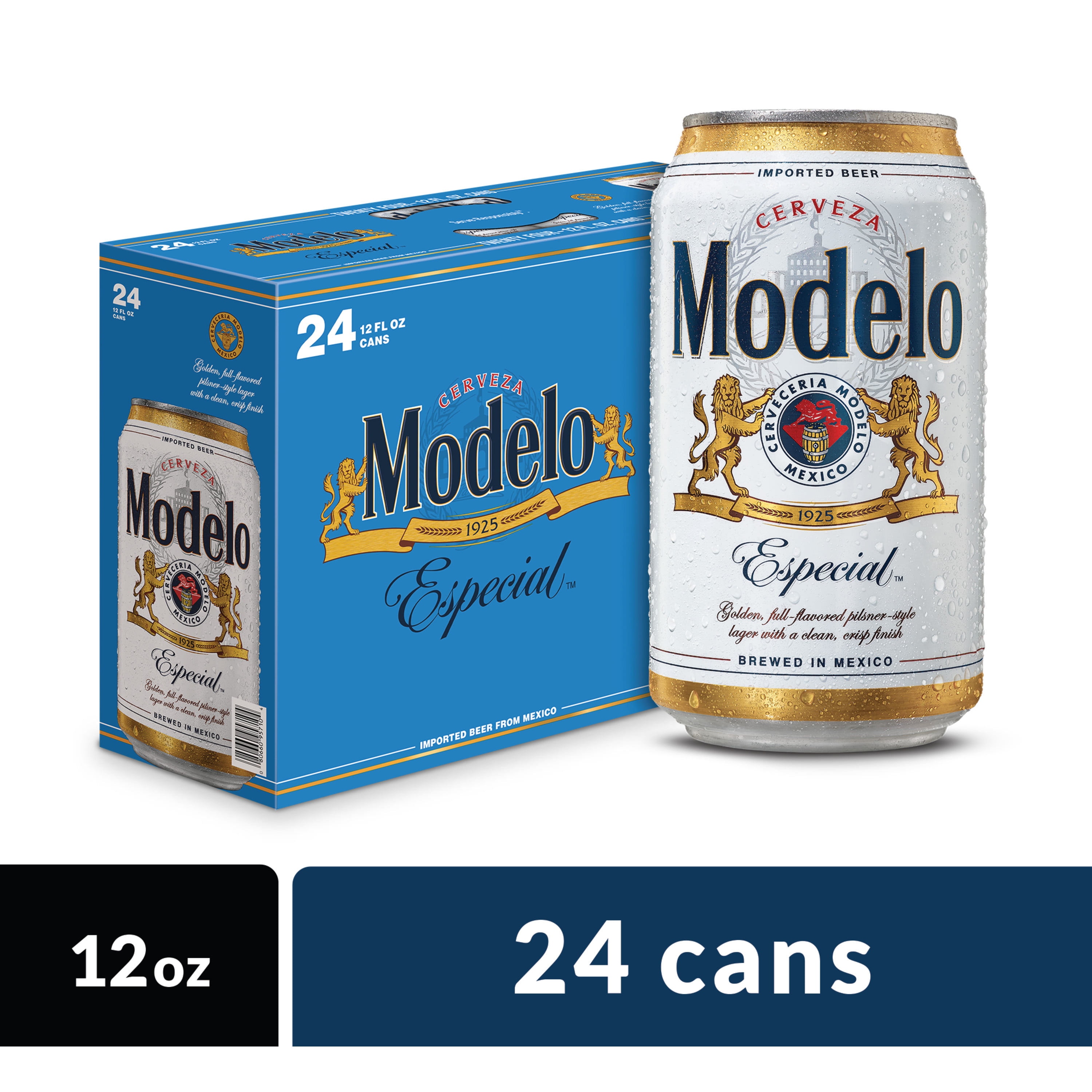 Modelo Especial Mexican Lager Beer, 24 pk 12 fl oz Cans, 4.4% ABV ...