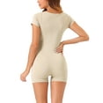 thumbnail image 3 of INSPIRE CHIC Women's Jumpsuit Sleeveless Jumpsuits Tie Waist Stretchy Long Pants Romper Jumpsuit with Pockets L Apricot, 3 of 6