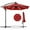 Red, variant on 10 FT Solar LED Patio Outdoor Umbrella Hanging Cantilever Umbrella Offset Umbrella Easy Open Adustment with 32 LED Lights